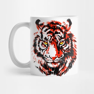 Vintage Tiger - Retro Tiger - Red Tiger Mug